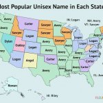 Most popular unisex name by state