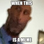 Cursed pictures | WHEN THIS; IS A MEME | image tagged in cursed pictures | made w/ Imgflip meme maker