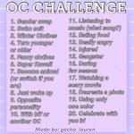 OC challenge (again)