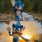 Sonic Movie Explosion Meme