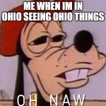 naw man | ME WHEN IM IN OHIO SEEING OHIO THINGS | image tagged in oh naw | made w/ Imgflip meme maker