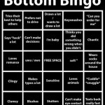 Bottom Bingo meme