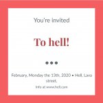 Invitation to hell meme