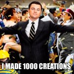 Wolf Party | I MADE 1000 CREATIONS | image tagged in wolf party | made w/ Imgflip meme maker