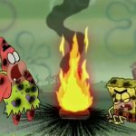 spongebob fire template