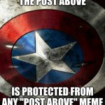 The post above shield