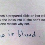 Why can Alice not see