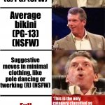Vince McMahon explains Imgflip rules on Porn and nudity meme