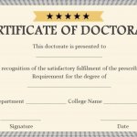 Doctorate certificate blank JPP