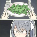 anime girl eating leaf