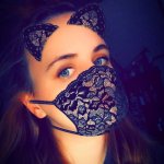 Katie P. in a lace mask