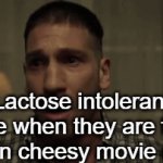 "NO! NOT THE ROOM!" | Lactose intolerant people when they are forced to join cheesy movie night | image tagged in gifs,memes,punisher gif | made w/ Imgflip video-to-gif maker