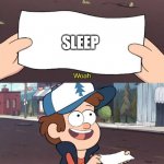 Dipper worthless | SLEEP | image tagged in dipper worthless | made w/ Imgflip meme maker
