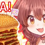 USA hamburger happy Inugami Korone America