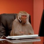 Monkey Headset Zoom Meeting