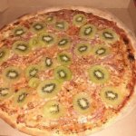 Kiwi on pizza template