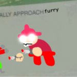 Casually approach furry