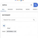 Google Definition template