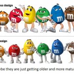 M&Ms Then and Now meme