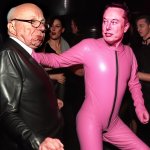 Rupert Murdoch & Elon Musk after the Super Bowl