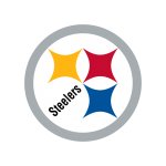 Logo steelers acereros a 45° grados