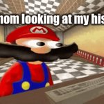 monkey | My mom looking at my history | image tagged in gifs,mario,smg4 | made w/ Imgflip video-to-gif maker