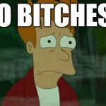 "I have more bitches than you" my ass. | NO BITCHES? | image tagged in very sad fry from futurama | made w/ Imgflip meme maker