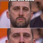 Fr tho | ME WHEN I LISTEN TO THAT ONE SONG | image tagged in football player crying,funny,front page,fun,lol so funny,song | made w/ Imgflip meme maker