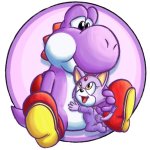 Purple Yoshi & baby Blaze