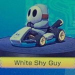 White shy guy