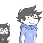 John Egbert questioning things with Jade Harley in the back