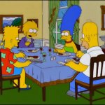 Adult Simpson Family Dinner