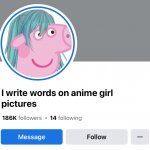 I write words on anime girl pictures