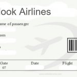 Blook Airlines Boarding Pass template
