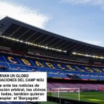 Globo sobre el Camp Nou