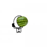 bush head eating a whole ass watermelon png meme