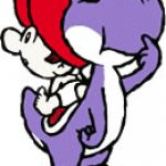 Purple Yoshi & baby Mario