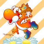 Orange Yoshi & baby Daisy