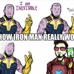 Thanos Uno Reverse Card | HOW IRON MAN REALLY WON | image tagged in thanos uno reverse card | made w/ Imgflip meme maker