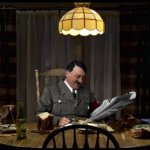Adolf Hitler reading newspaper in Breaking Bad