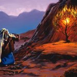 Moses and the burning bush