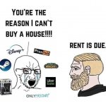 Rent is due meme