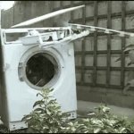washing machine self destruct GIF Template