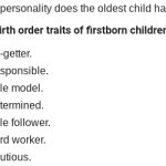 Traits of an older child