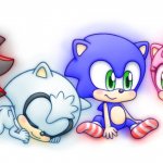 baby Shadow & baby Silver & baby Sonic & baby Amy