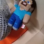 Minecraft Steve spying on you