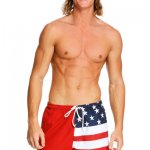 American flag swim trunks