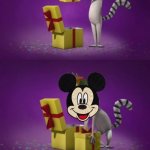 the day disney bought fox | 2019 | image tagged in king julian unboxing present in his mind,flashback,disney,new meme | made w/ Imgflip meme maker