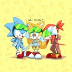 Classic Sonic & Tails & Omochao & Knuckles