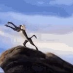 simba thrown of cliff GIF Template